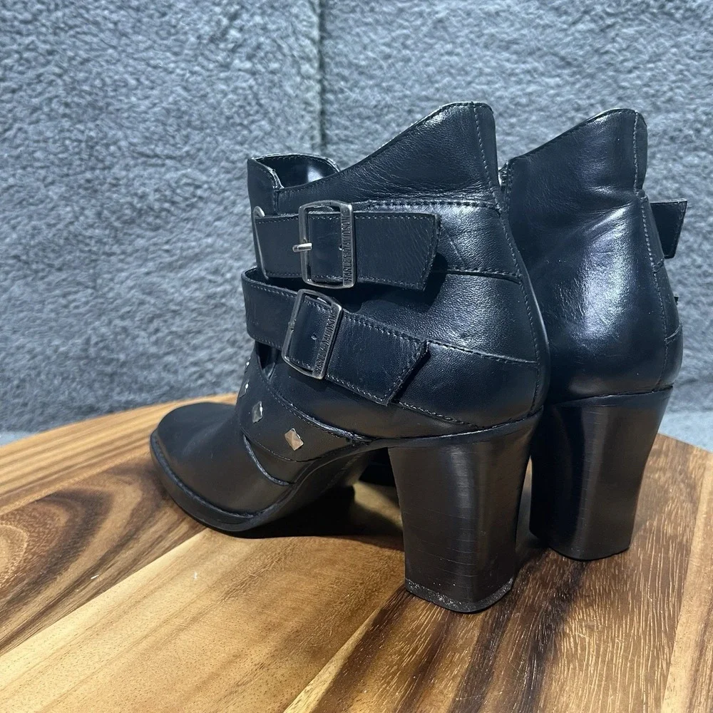Harley-Davidson Bridgit Shootie Black 4-Inch Boots Inside Zipper D84507 Size 7 - Picture 6 of 13